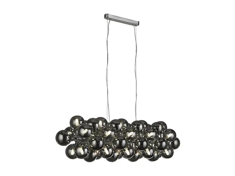 Searchlight Berry Suspension en verre fumé à 25 lumières