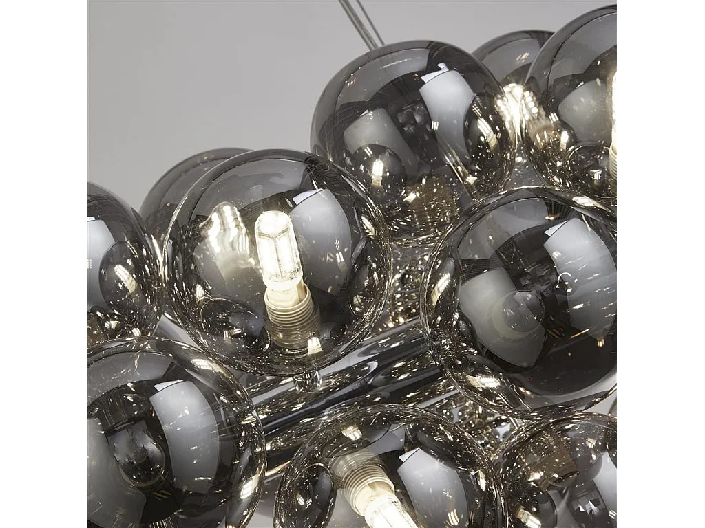 Searchlight Berry Suspension en verre fumé à 25 lumières