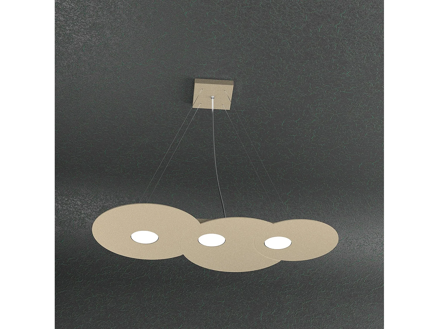 Sospensione Moderna Cloud Metallo Sabbia 3 Luci Gx53