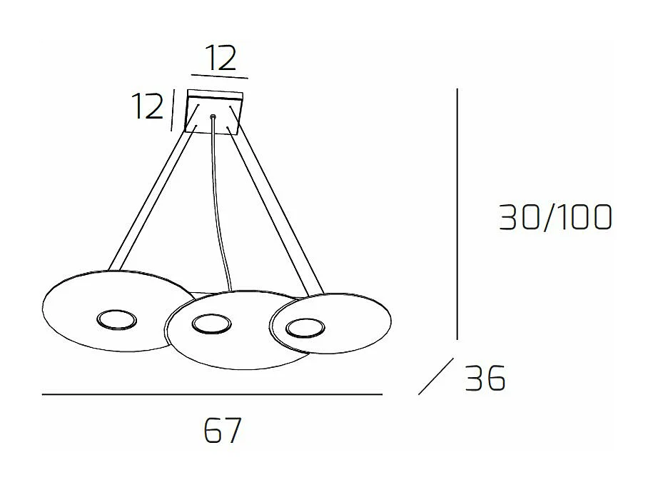 Sospensione Moderna Cloud Metallo Sabbia 3 Luci Gx53