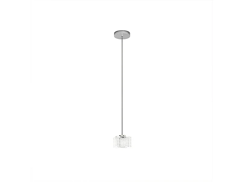 Sospensione Contemporanea Metropolitan Metallo Cromo Vetro Trasparente 1 Luce G9