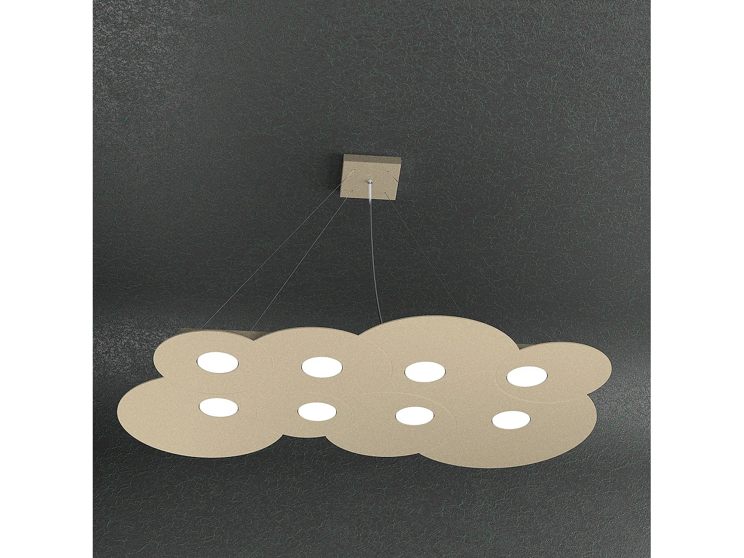 Cloud Sospensione 8 Luci Sabbia