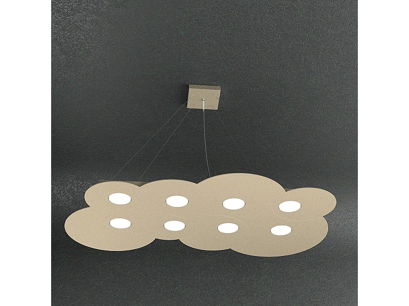 Cloud Sospensione 8 Luci Sabbia