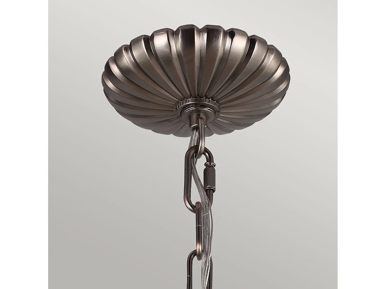 Lampadario Industrial Nordico Adams Acciaio Nichel Antico Vetro 4 Luci E14