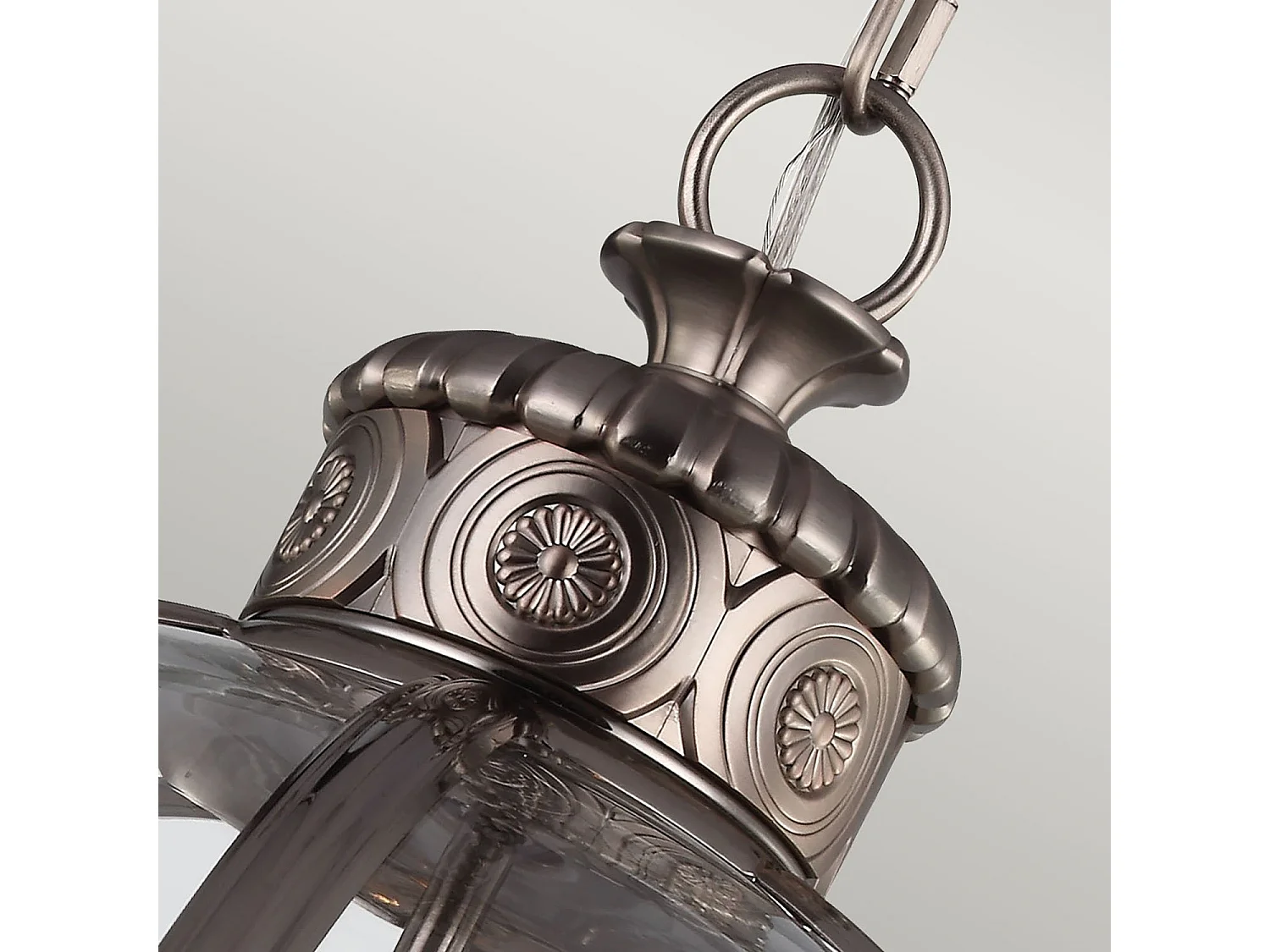 Lampadario Industrial Nordico Adams Acciaio Nichel Antico Vetro 4 Luci E14