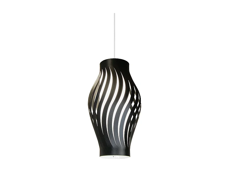 Sospensione Moderna Helios Polilux ® Nero 1 Luce E27 H61Cm