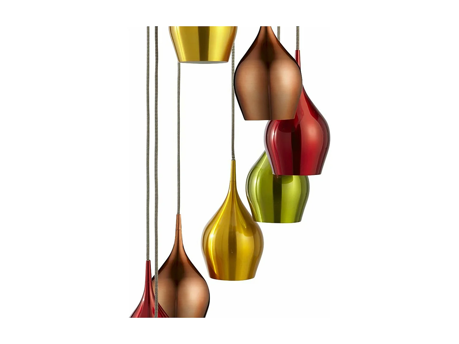 Searchlight Vibrant 8 Light Cluster Pendel krom, E14