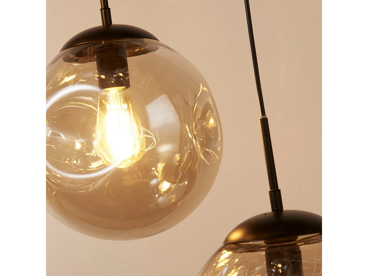 Searchlicht Punch 5 licht Multi, Drop Black, Champagner gestanztes Glas