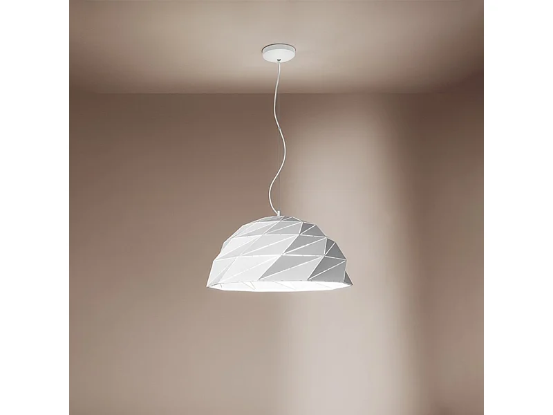 Lampadario Contemporaneo Tilt Metallo Bianco 3 Luci E27