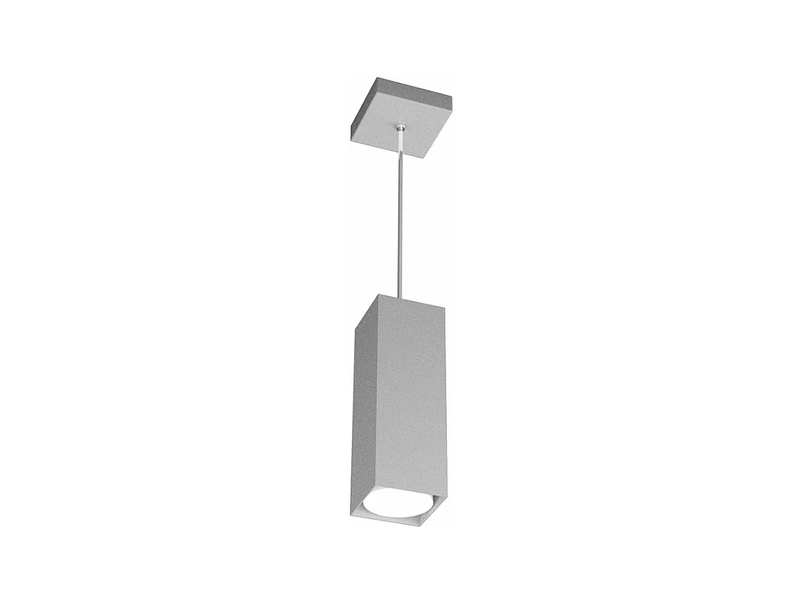 Sospensione Moderna Plate Metallo Grigio 1 Luce Gx53 25Cm