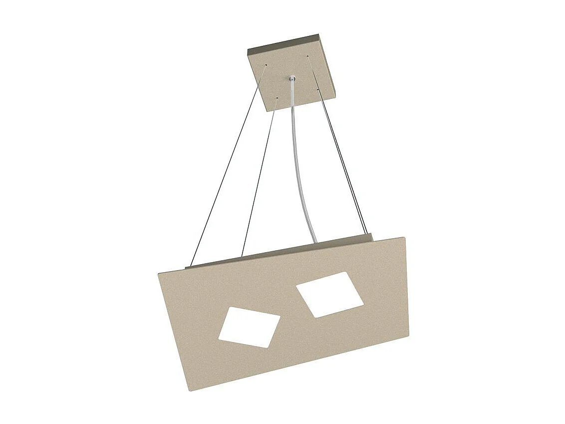 Sospensione Moderna Note Metallo Sabbia 2 Luci Gx53