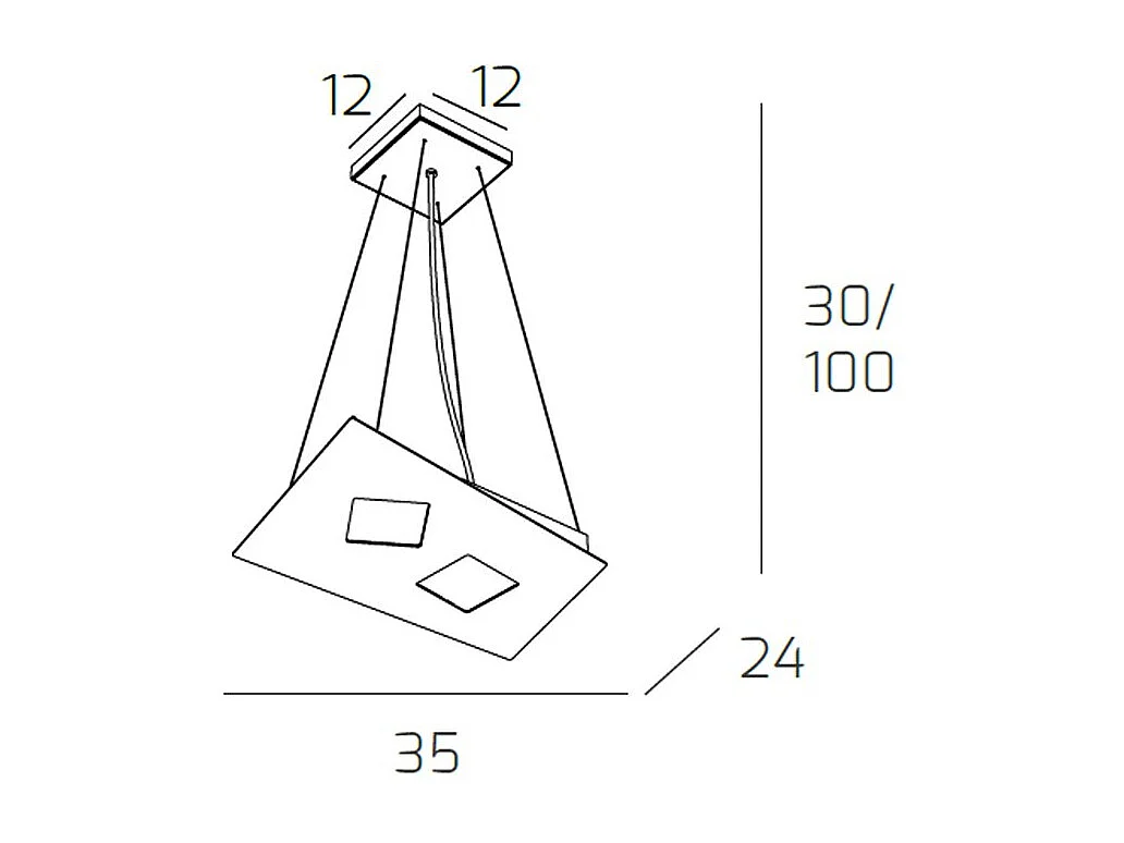 Sospensione Moderna Note Metallo Sabbia 2 Luci Gx53