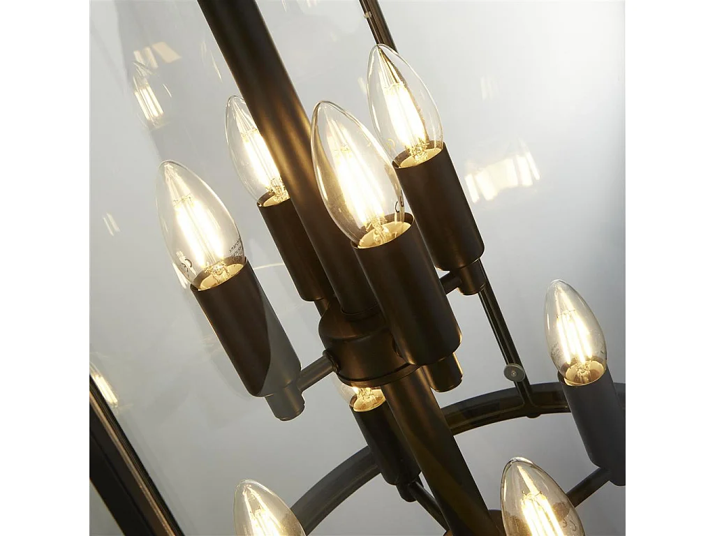 Searchlight Lantern Grande, 8 ljussvart, klart glas