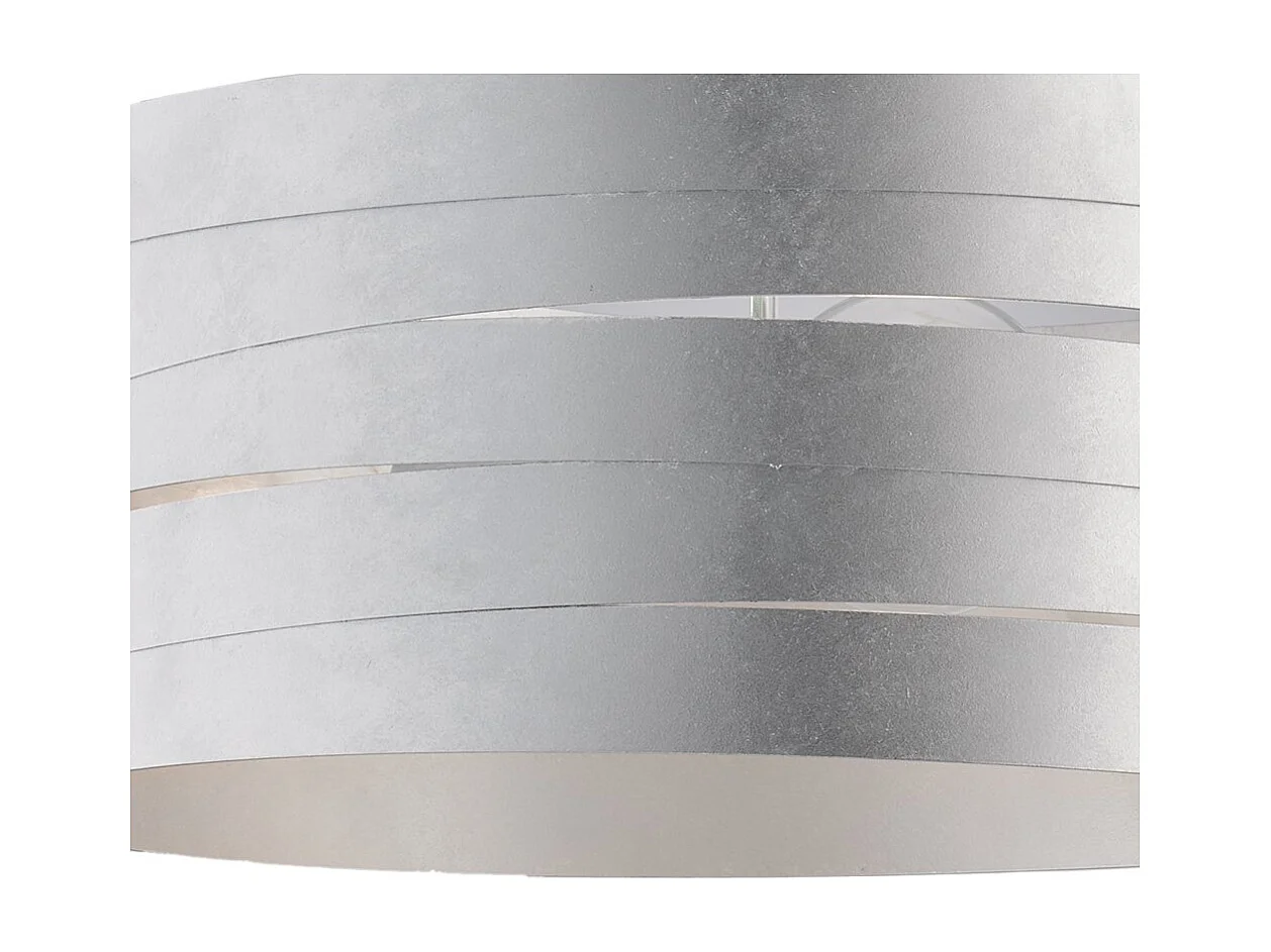 Mambo - Suspensão em ferro lacado branco com deco cabos prateados antigos e aço ajustáveis ​​3 luzes 120 - Ø45 - BL157-3-ARG