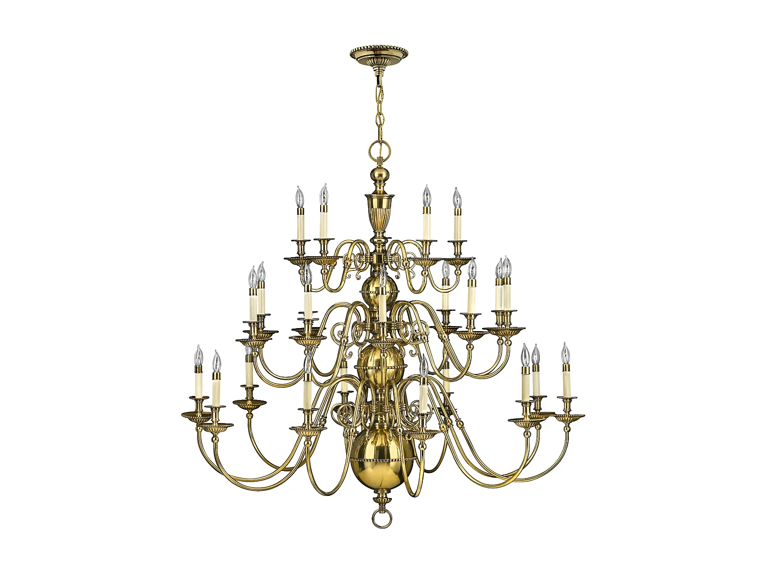 Elstead Cambridge - Lampadario a 25 candele, ottone brunito