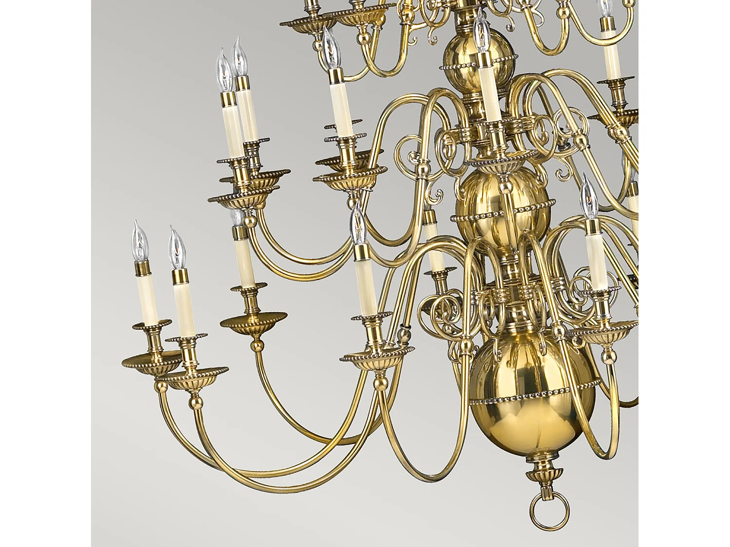 Elstead Cambridge - Lampadario a 25 candele, ottone brunito