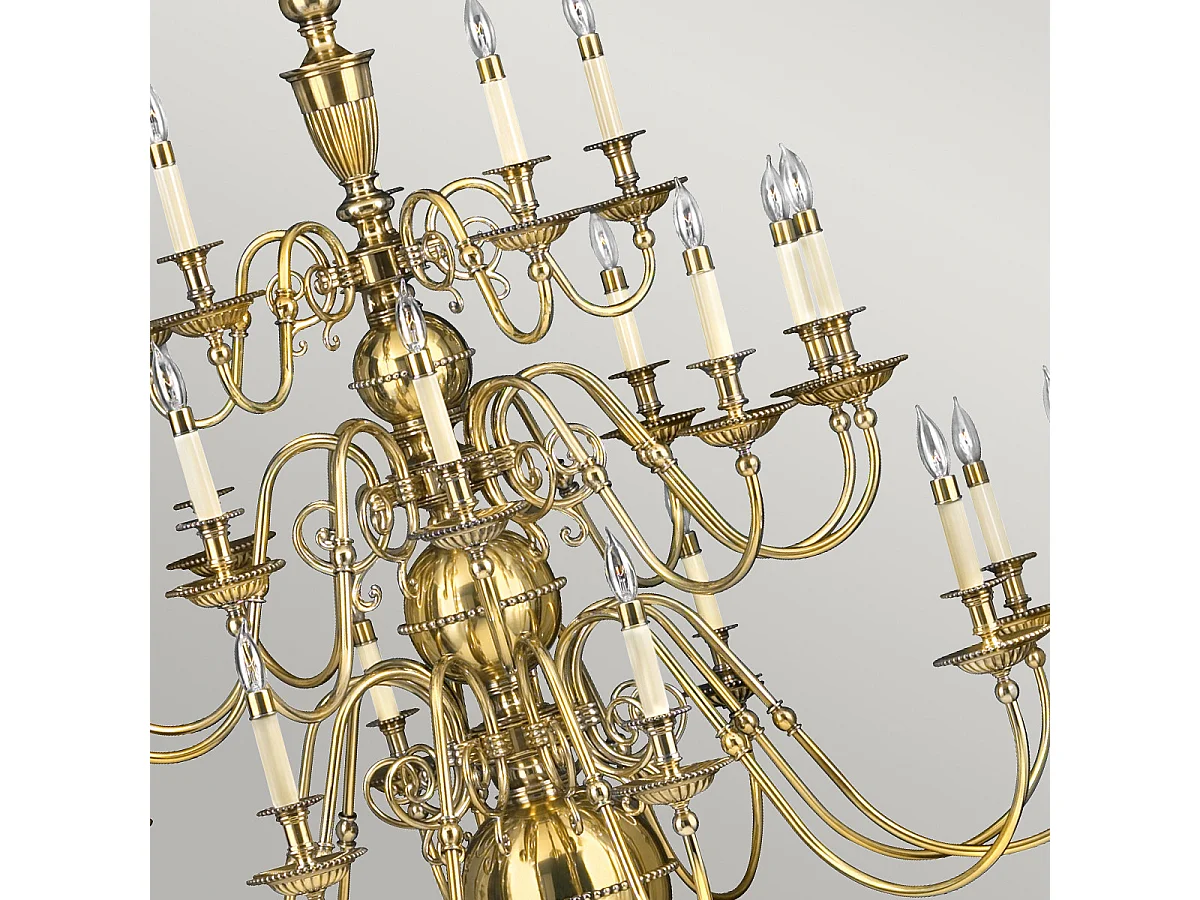 Elstead Cambridge - Lampadario a 25 candele, ottone brunito