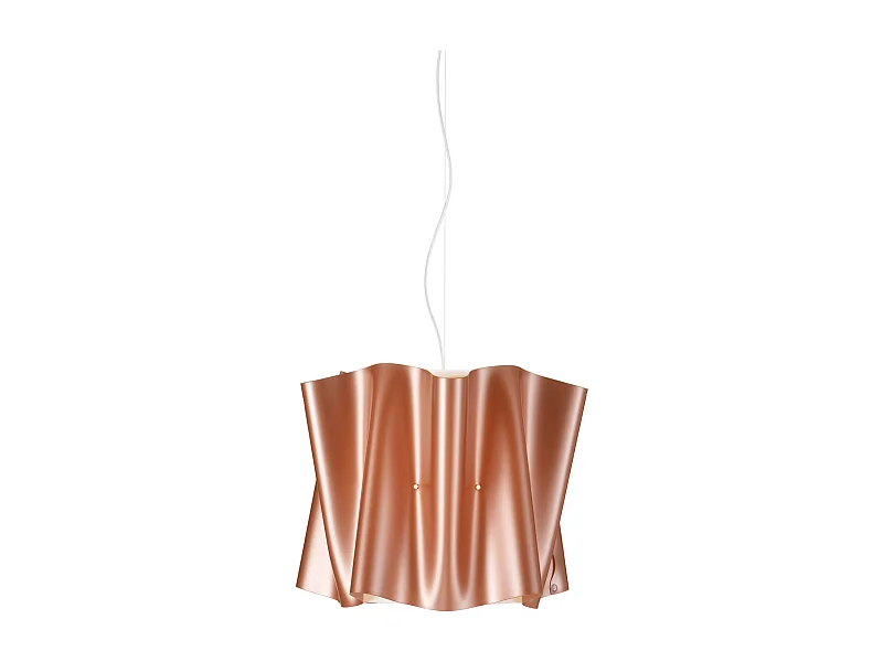 Sospensione Moderna Folio Polilux ® Rame E Metallo Cromo 1 Luce E27 D40Cm