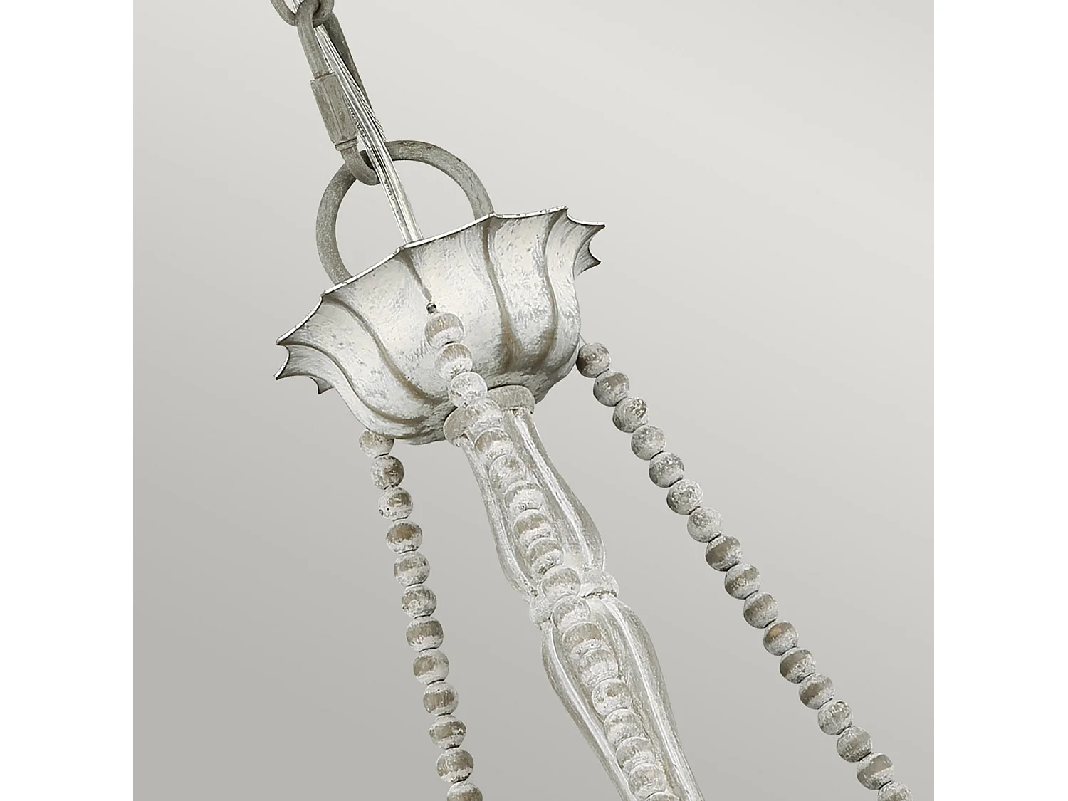 Lampadario Classico Maryville Acciaio Grigio Slavato Legno 3 Luci E14