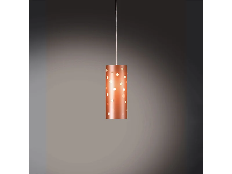 Sospensione Moderna Pois Polilux ® Rame Materie Plastiche Bianco 1 Luce E27