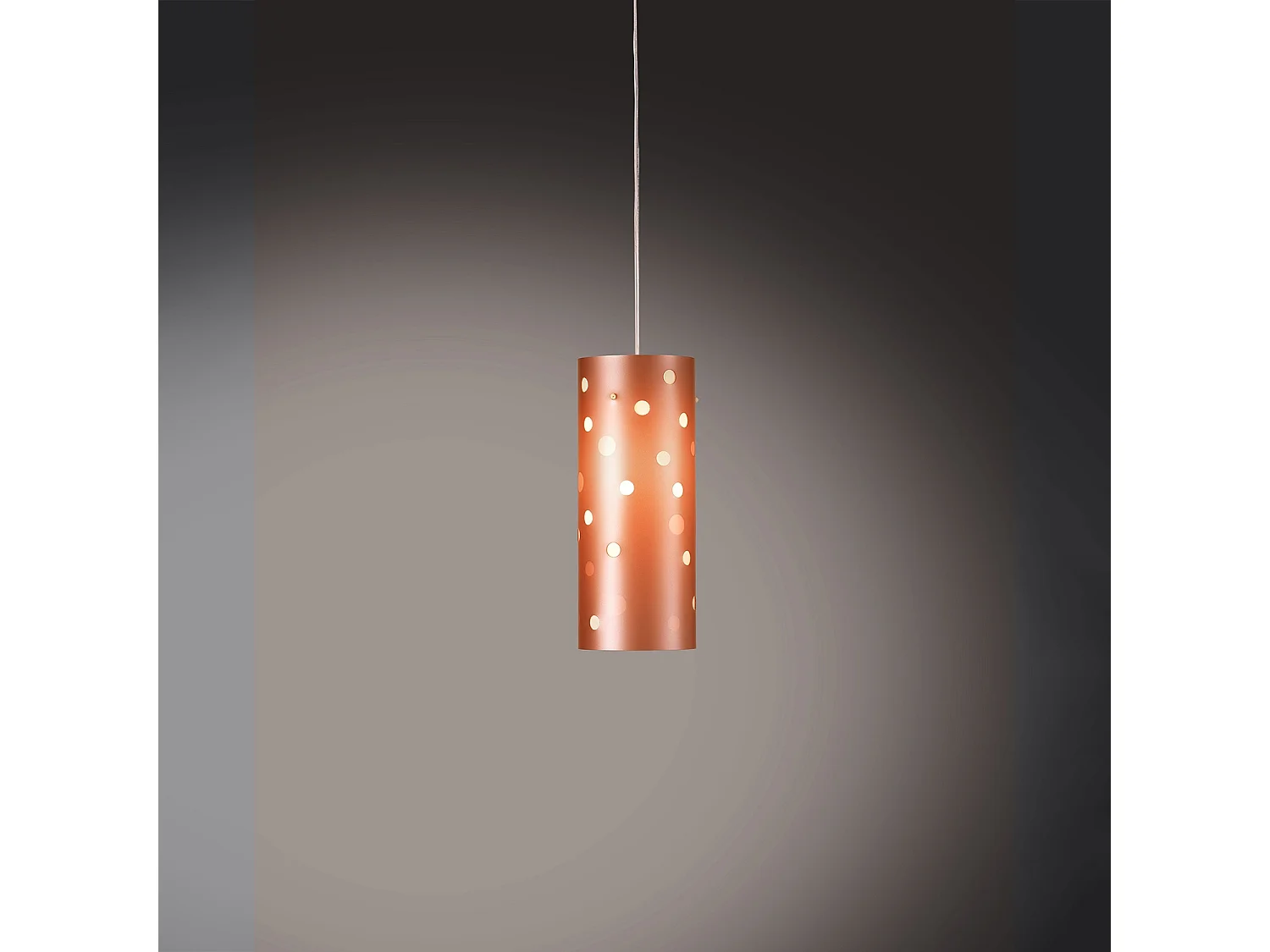 Sospensione Moderna Pois Polilux ® Rame Materie Plastiche Bianco 1 Luce E27