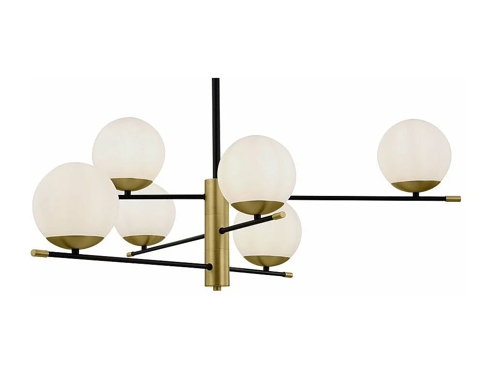 Nostalgia Globe Deckenpendelleuchte Matt Gold, 6 Licht, E14