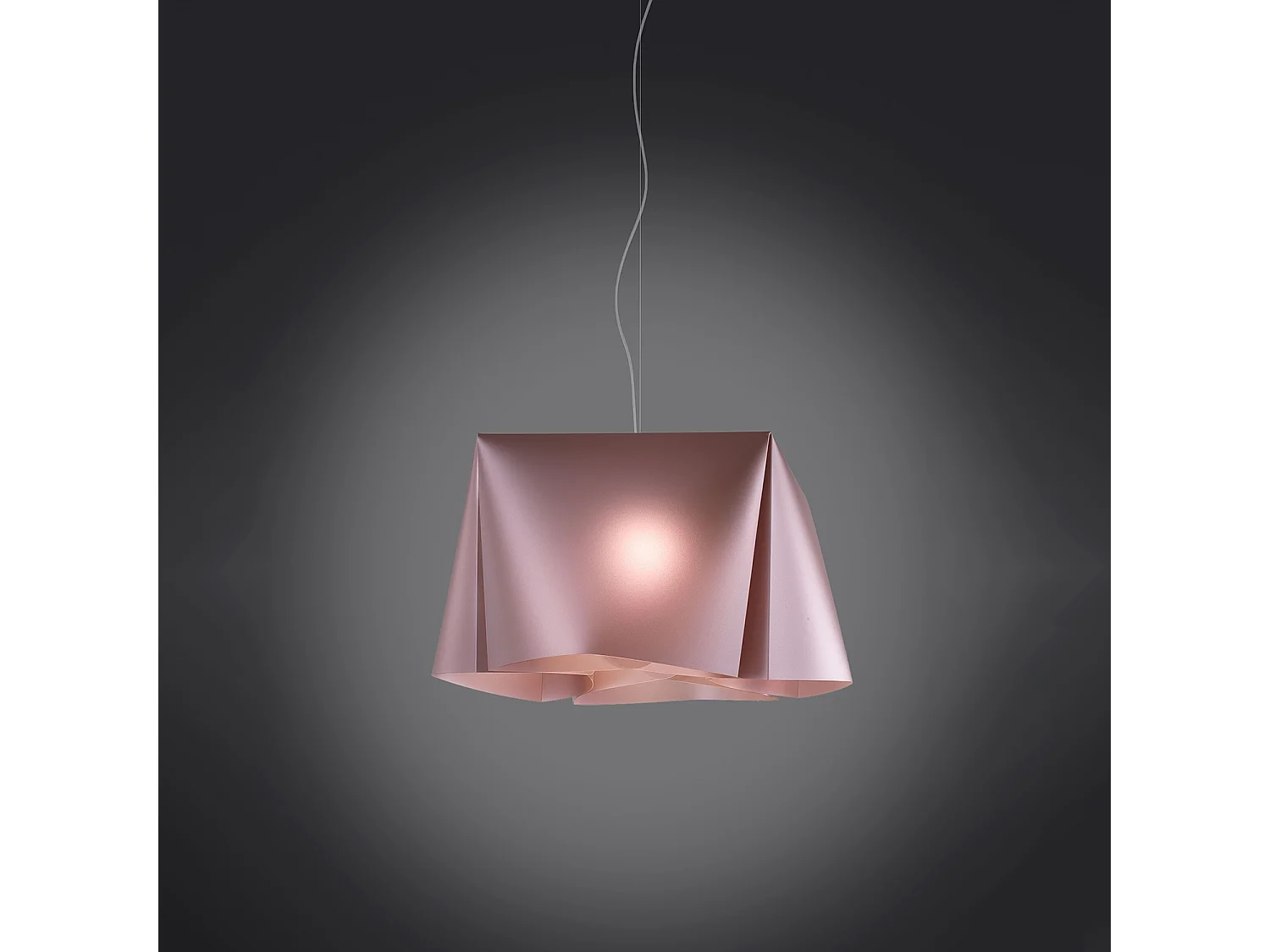 Lampadario Moderno Wanda Polilux ® Pink Metal E Metallo Cromo 5 Luci E27