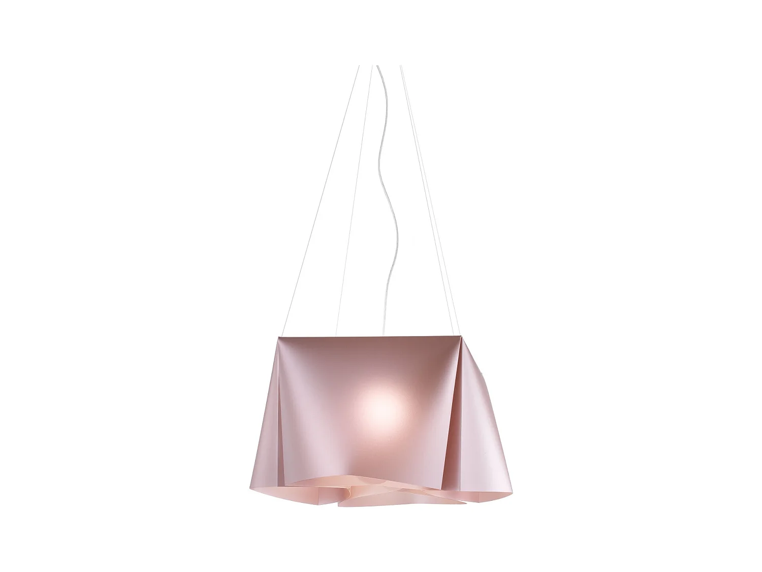 Lampadario Moderno Wanda Polilux ® Pink Metal E Metallo Cromo 5 Luci E27