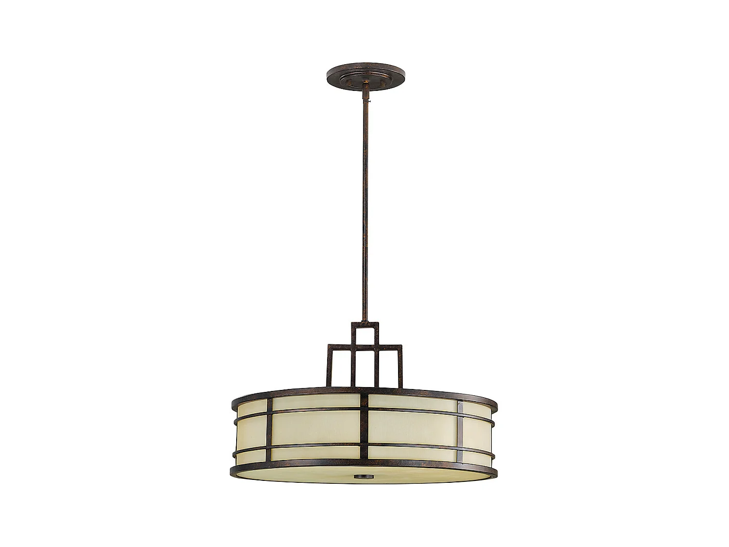 Elstead Fusion Luminaire suspendu à 3 ampoules au fini bronze, E27