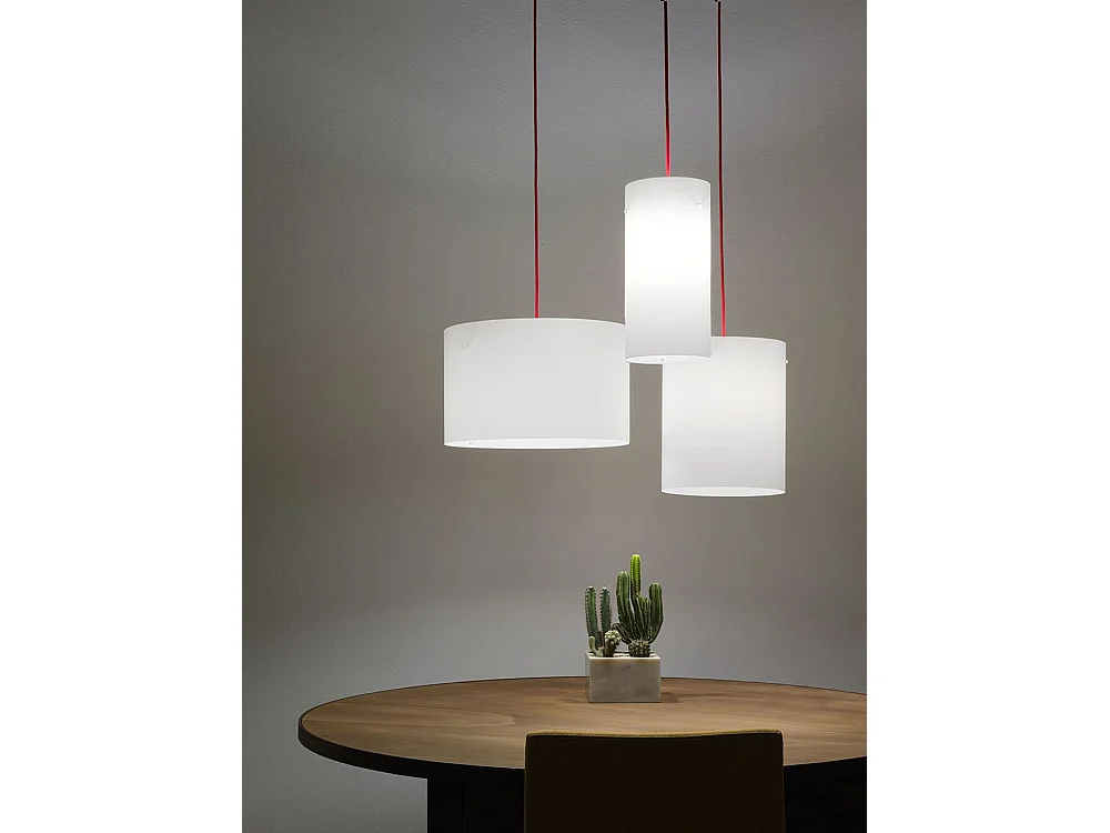 Sospensione Moderna Decolight Polilux ® Bianco 1 Luce E27 D40Cm