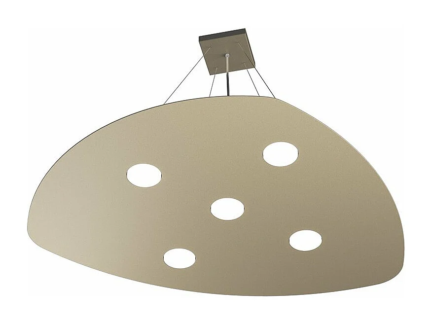 Shape Sospensione 5 Luci Sabbia