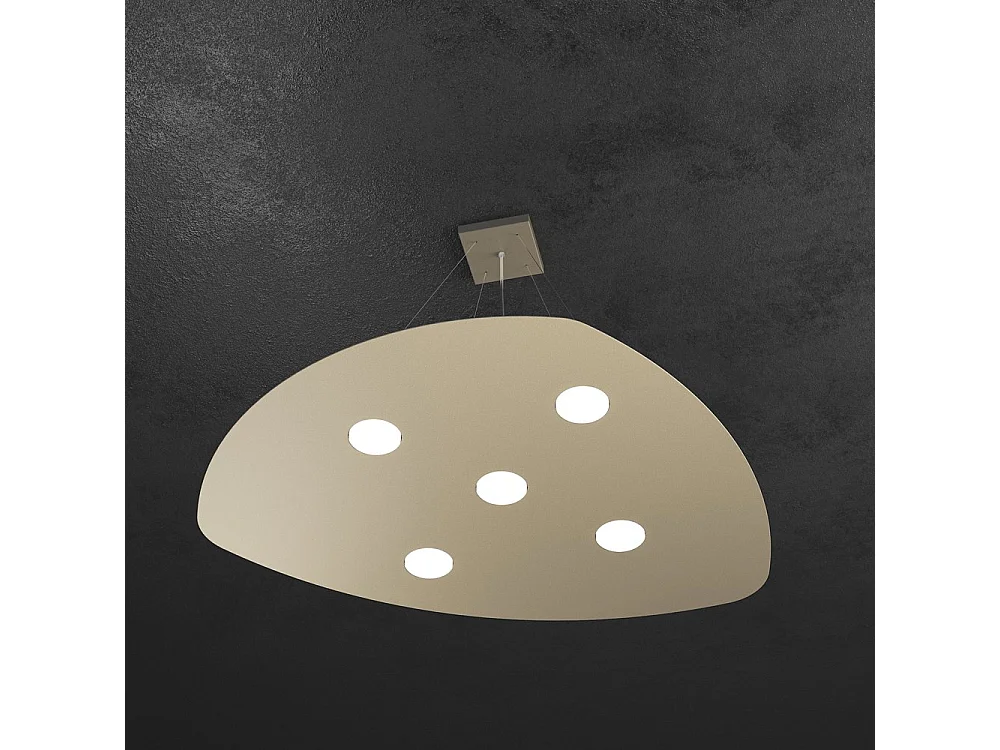 Shape Sospensione 5 Luci Sabbia