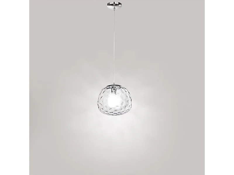 Lampadario Contemporaneo Ufo Cromo 1 Luce E27 Piccola