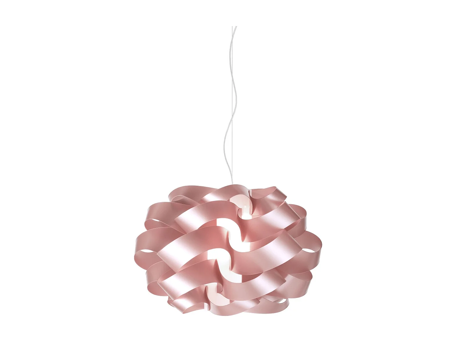 Lampadario Moderno Cloud Polilux ® Pink Metal E Metallo Cromo 5 Luci E27