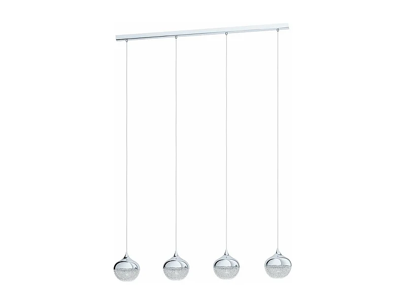 Lampadario Contemporaneo Mioglia 1 4 Luci Acciaio Cromo