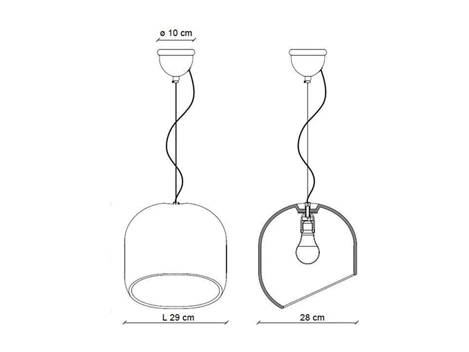 Sospensione Piccola Vintage Decò Ayrton Ceramica Azzurro 1 Luce E27