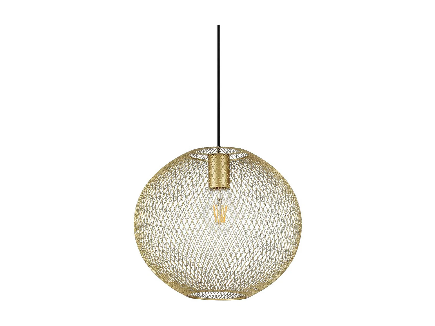 Ideal Lux NET Hängeleuchte mit Drahtgestell, 29 cm, goldfarben