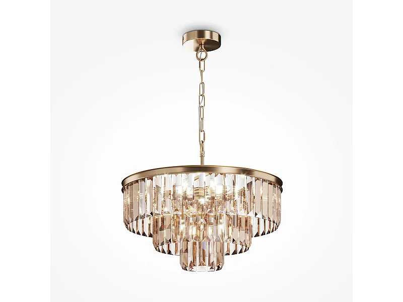 Maytoni Revero Plafón colgante Classic 7 luces Oro E14