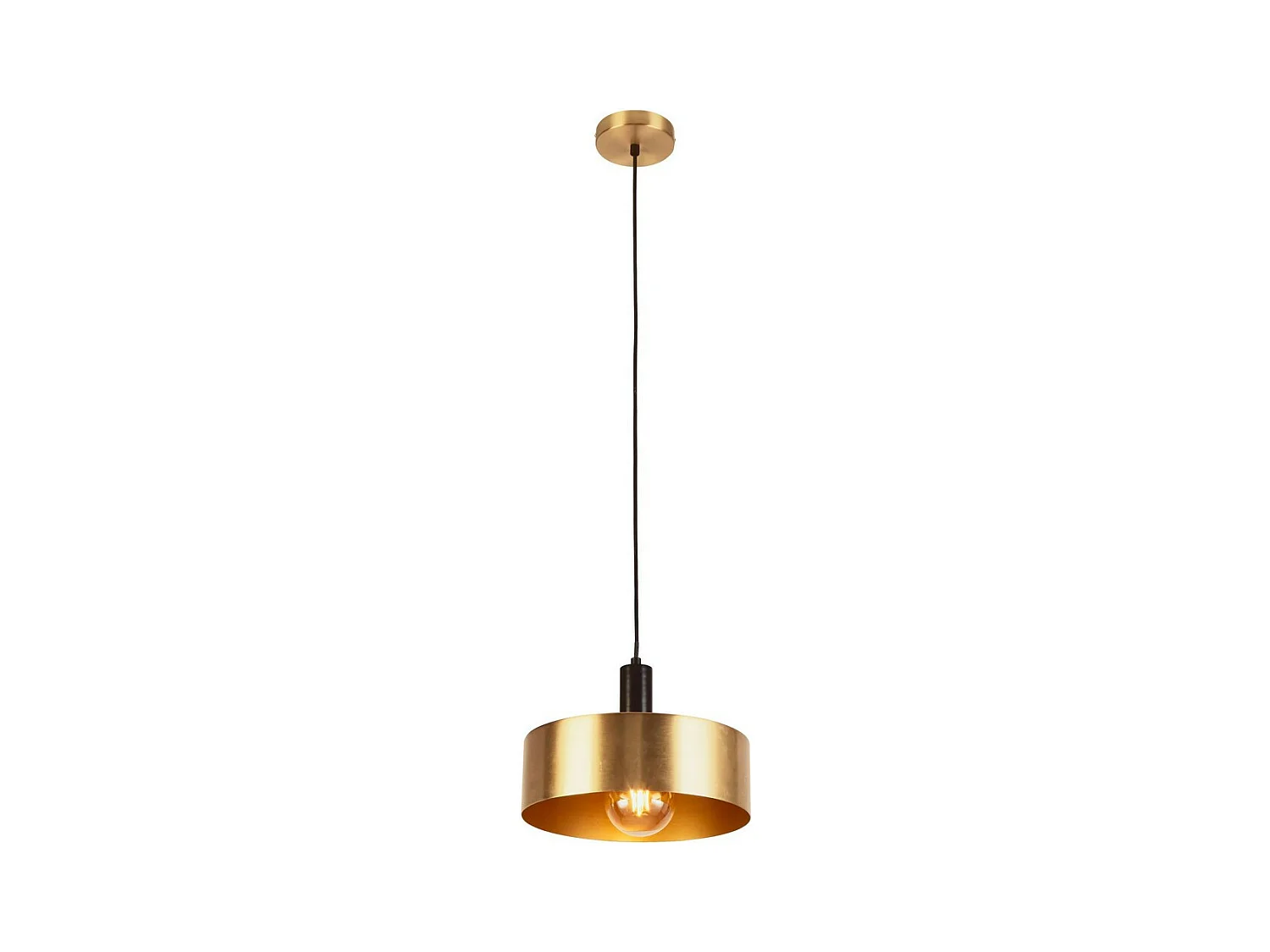 Searchlight Knox Pendentif Noir, Métal doré