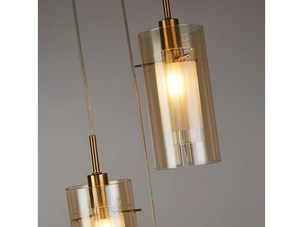 Searchlicht Duo II Duo III 3 licht Multi, Drop Bronze, Champagnerglas