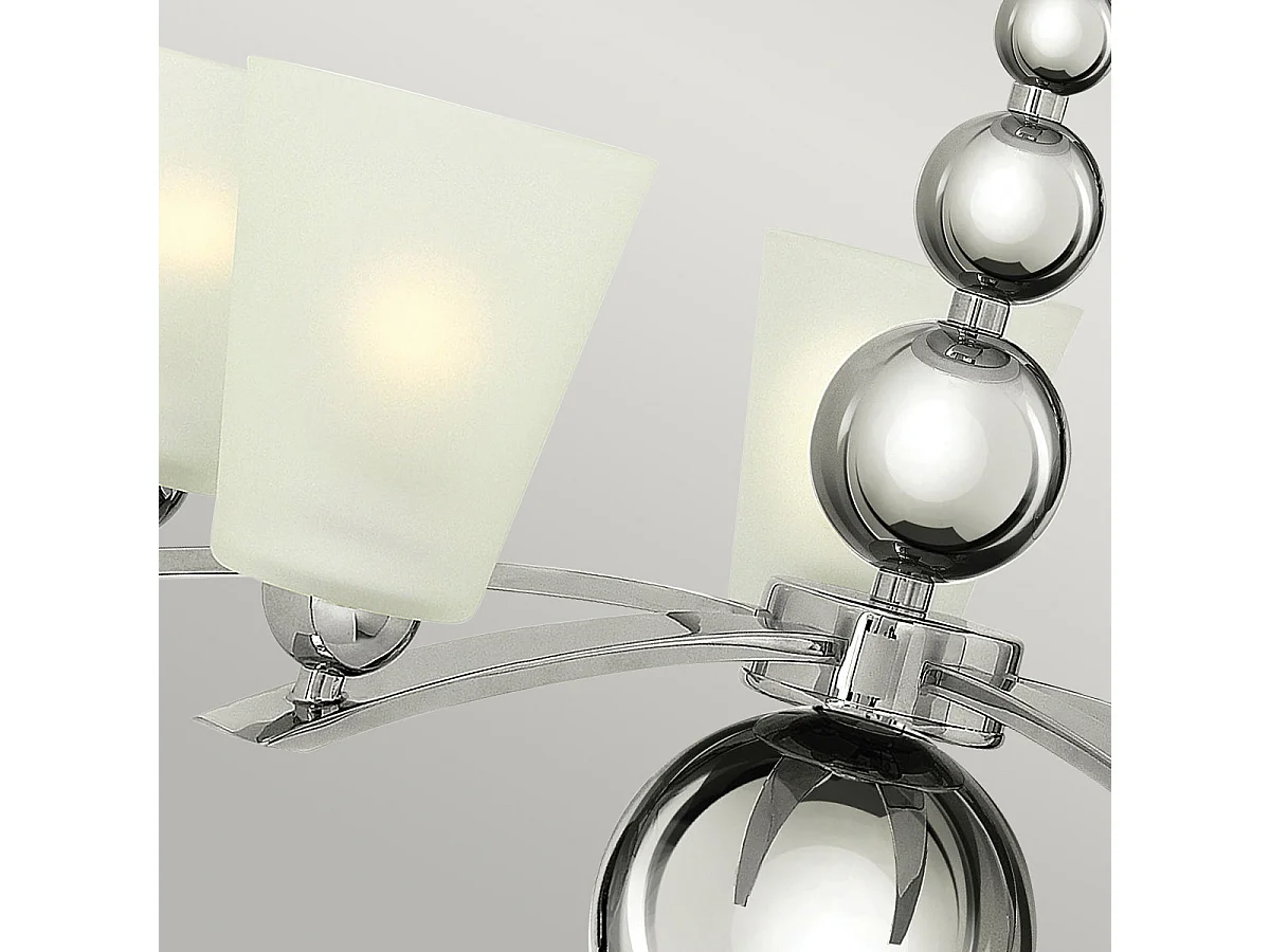 Elstead Zelda - Lampadario a 5 luci multibraccio finitura nichel lucido, attacco E27