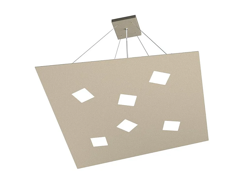 Sospensione Moderna Note Metallo Sabbia 6 Luci Gx53