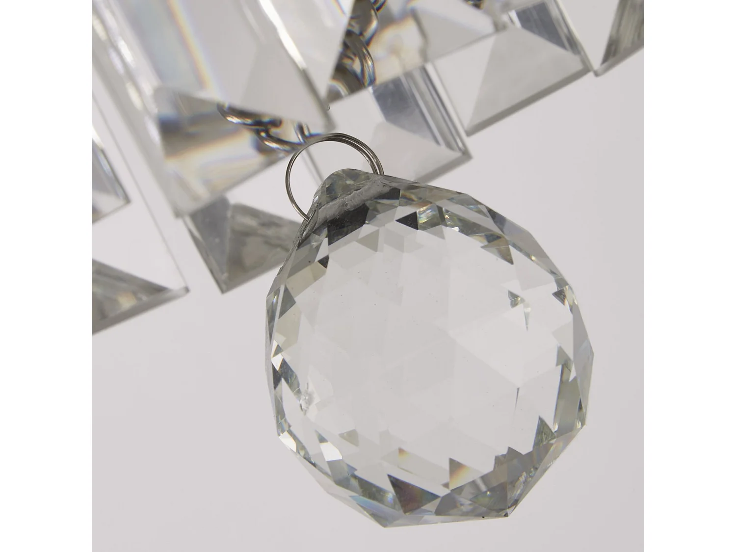 Lampada a Soffitto Classica Impero Acciaio Cromo Vetro Trasparente 4 Luci E14