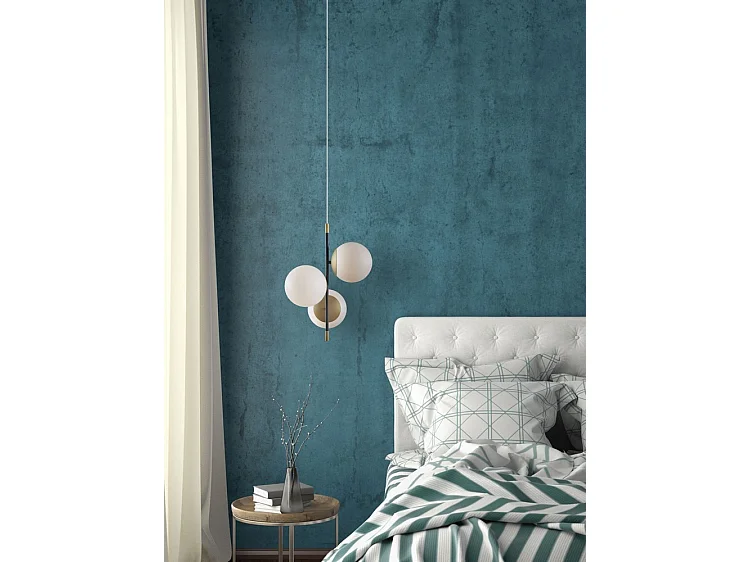 Nostalgia Lampada a Sospensione Globe da Soffitto Oro Opaco, 3 Luci, E14