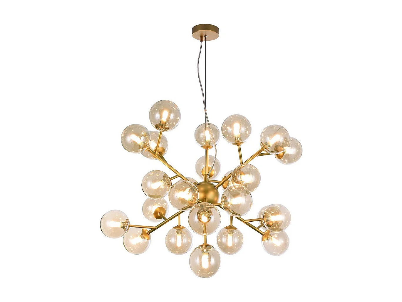 Dallas Deckenpendelleuchte Gold, 24 Licht, G9