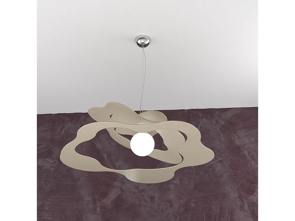 Ripples Sospensione D.70 Cm. 1 Luce Sabbia