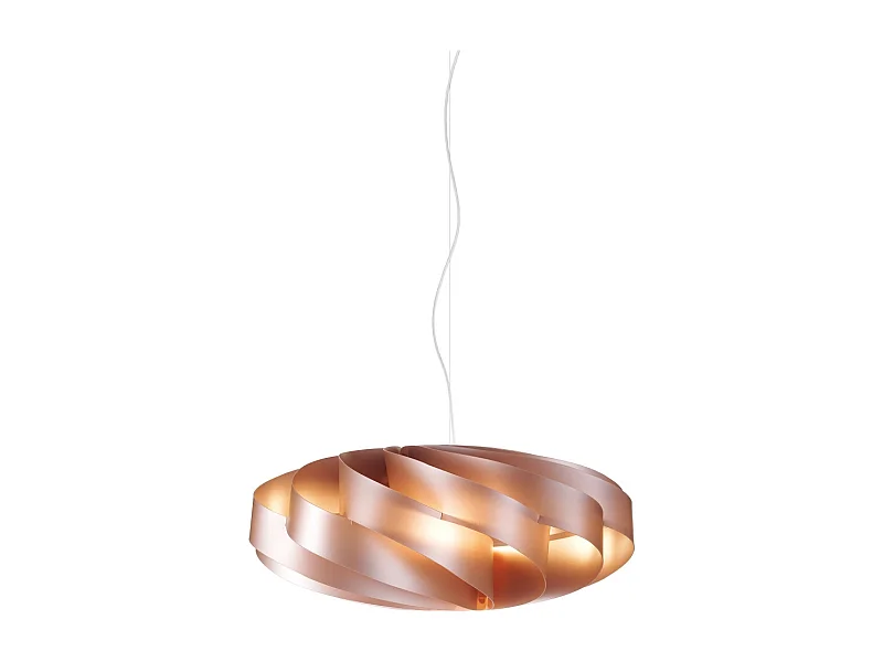 Lampadario Moderno Flat Polilux ® Rame E Metallo Cromo 5 Luci E27