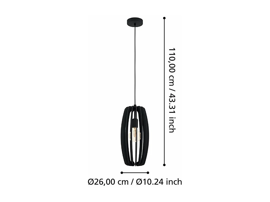 Lampadario Industrial Bajazzara 1 Luce Acciaio Nero Diffusore Nero