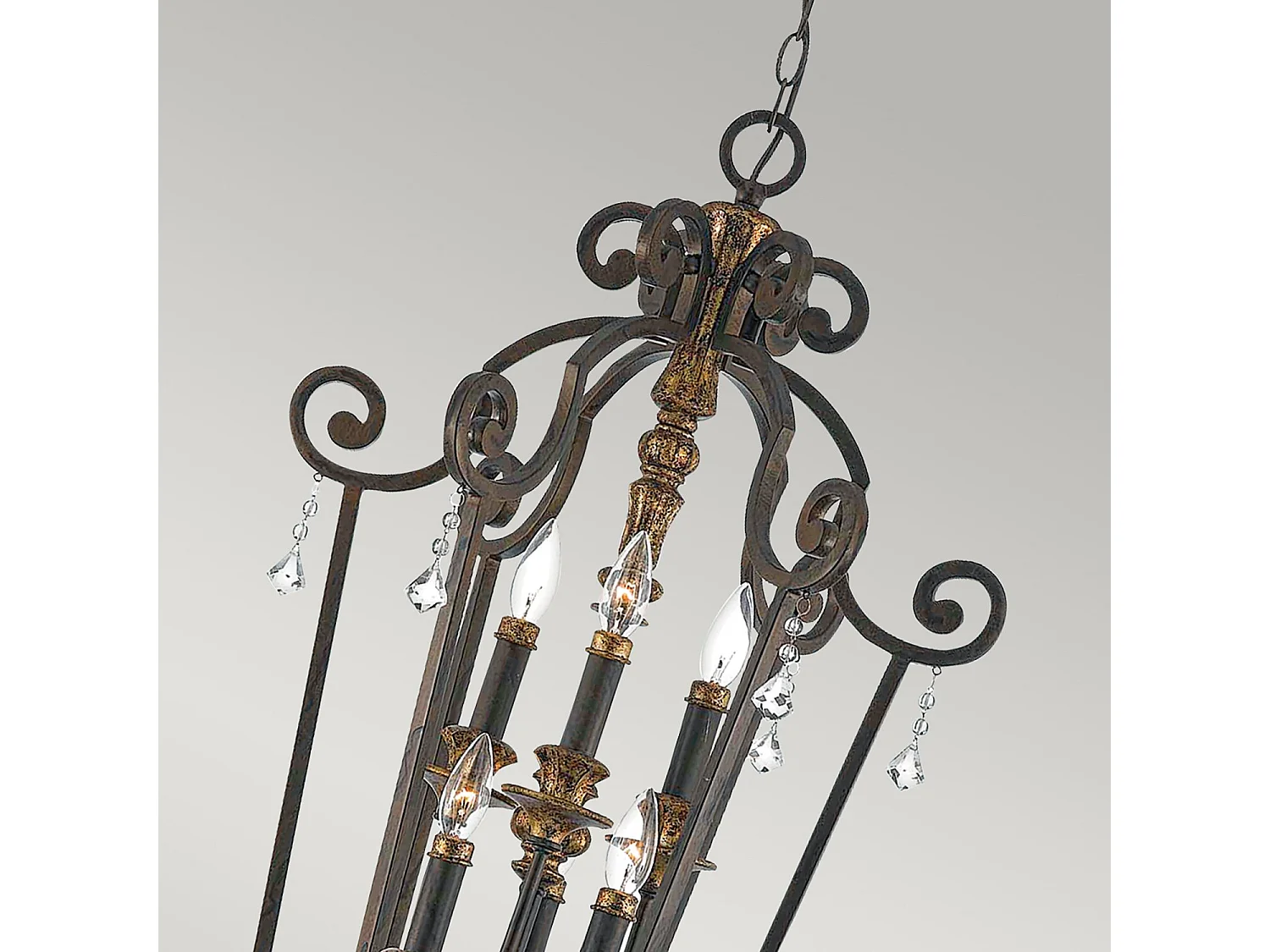 Elstead Marquette 6 ljus ljuskrona antik bronsfinish, E14