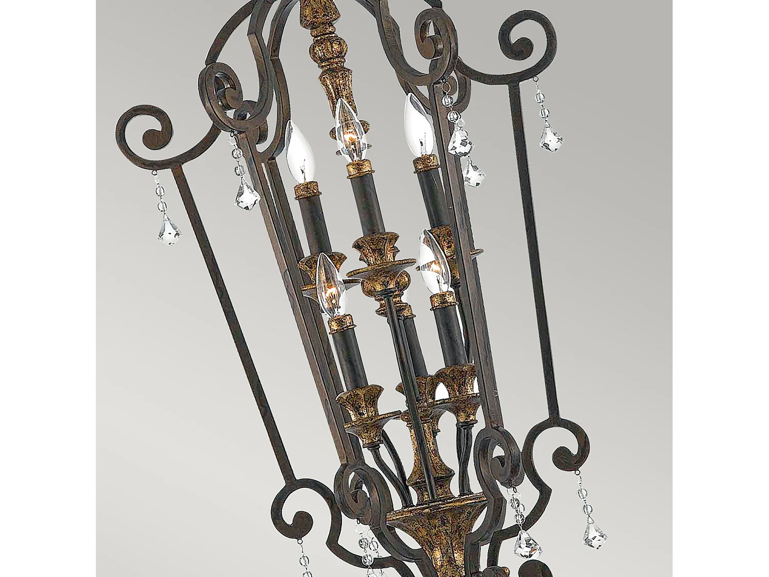 Elstead Marquette 6 ljus ljuskrona antik bronsfinish, E14